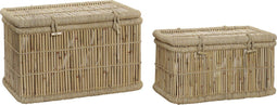 Kofferset DKD Home Decor 74 x 46 x 46 cm Touw Bamboe