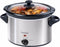 Bestron ASC350 - Slowcooker 3,5L - 3 programma's keramische pan glazen deksel - Zilver
