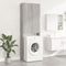 vidaXL - Wasmachinekast - 64x25,5x190 - cm - grijs - sonoma - eikenkleurig