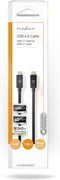 Nedis USB-Kabel - USB 4.0 Gen 3x2 - USB-C Male - USB-C Male - 240 W - 8K@60Hz - 40 Gbps - Vernikkeld - 1.00 m - Rond - PVC - Zwart - Envelop