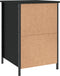 vidaXL - Nachtkastje - 40x42x60 - cm - bewerkt - hout - zwart