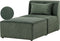 LEMVIG - Chaise longue - Donkergroen - Corduroy
