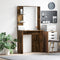 vidaXL - Kaptafel - Gerookt - Eiken - 78,5x37x154,5 - cm - Gefabriceerd - Hout