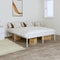 vidaXL - Bedframe - metaal - wit - 150x200 - cm