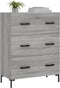 vidaXL - Dressoir - 69,5x34x90 - cm - bewerkt - hout - grijs - sonoma - eikenkleurig