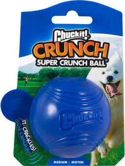 Chuckit! Super Crunch Ball - Hondenspeelgoed - Hondenbal - Chuckit bal - Blauw - Stuitert - 1 Stuk - Rubber - ø 6 cm