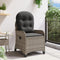 vidaXL - Ligbed - met - Kussen - Grijs - Poly - Rattan