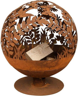 Esschert Design Terrashaard – Vuurbal – Planten - Roestkleurig - 55,8x57x66cm