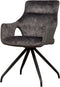 SIDD Nola swivel armchair - Grey velvet 8196-21 / fabric 7501-11