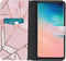 iMoshion Hoesje Geschikt voor Samsung Galaxy S10 Hoesje Met Pasjeshouder - iMoshion Design Softcase Bookcase - Goud / Roze / Pink Graphic