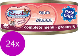 24x Renske Kattenvoer Paté Zalm 70 gr