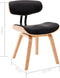 vidaXL - Eetkamerstoelen - 2 - st - gebogen - hout - en - kunstleer