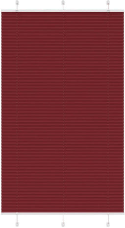 vidaXL - Plissé - rolgordijn - 120x200cm - stofbreedte - 119,4cm - bordeauxrood