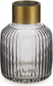 Vaas Strepen Grijs Gouden Glas 14,5 x 22 x 14,5 cm (6 Stuks)
