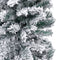 vidaXL - Kunstkerstboom - met - sneeuw - smal - 240 - cm - PVC - groen