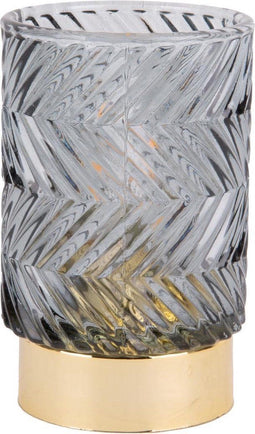 Present Time Votive - Waxinelichthouder - LED - Grijs - 13x8,5cm