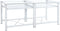 vidaXL - Dubbele - wasmachine - sokkel - met - uittrekbare - planken - wit