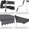 tectake® Ornella - Zonnescherm met Knikarm - 250 x 200 cm - Waterafstotend - Donkergrijs