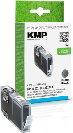 KMP H63 - Inktcartridge - Compatibel met HP - Zwart