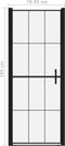 vidaXL - Douchedeur - 81x195 - cm - gehard - glas - zwart