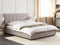 ROCHELLE - Tweepersoonsbed - Lichtgrijs - 160 x 200 cm - Polyester