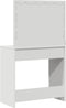 vidaXL - Kaptafel - met - LED - Verlichting - - - Wit, - 78,5 - x - 41 - x - 135 - cm