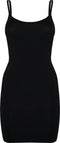 MAGIC Bodyfashion Seamless BodyJurk - Corrigerende jurk met verstelbare spaghettibandjes - Zwart - Maat XL