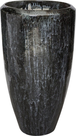 PTMD Flaxx Ronde Bloempot - H90 x Ø48 cm - Geglazuurd keramiek - Grijs