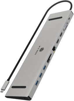 ICY BOX IB-DK2106a-CPD - USB-C Dockingstation - 2x HDMI 3840x2160@60Hz en VGA - Aluminium