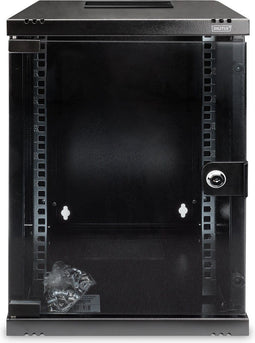 Digitus DN-10-09U-B - Wandkast 10 inch 9 HE - Robuuste staalconstructie Zwart (RAL 9005)
