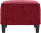 vidaXL - Voetenbank - 60x50x41 - cm - fluweel - wijnrood