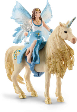 Schleich BAYALA - Eyelas buitenrit op gouden eenhoorn - Speelfiguur voor kinderen 5-12 jaar - 42508