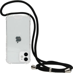 Mobiparts Lanyard Case - iPhone 12 Mini - Verstelbaar koord - Transparant