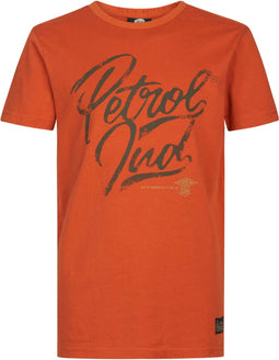 Petrol Industries - Jongens Artwork T-shirt Chewelah - Oranje - Maat 104
