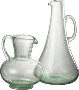 J-Line karaf - glas - transparant/groen