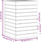 vidaXL - Wasmand - 44x44x66 - cm - massief - grenenhout - zwart