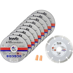 KWB 9+1 Doorslijpschijfset 125mm