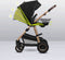 Lionelo Amber 3in1 - Kinderwagen Reiswieg Buggy Autostoel - ADAC getest - Geveerde Pompwielen - Zacht Babymatras - Compact Opvouwbaar - Kleur: Black Onyx