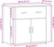 vidaXL - Dressoir - 80x33x70 - cm - bewerkt - hout - artisanaal - eikenkleurig