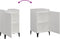 vidaXL - Nachtkastjes - 2 - st - 40x35x70 - cm - bewerkt - hout - hoogglans - wit