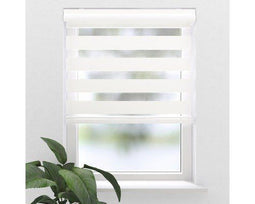 SOLUNA Duo rolgordijn - lichtdoorlatend - D-R2 - Ivoor - 90 x 175 cm
