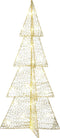 House of Seasons Kerstdecoratie Boom - L35 x B35 x H79 cm - 30 LED lampjes - Goud