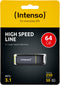 Intenso High Speed Line - USB-stick 64GB - USB 3.2 Gen 2 250 MB/s Lezen 50 MB/s Schrijven - Zwart