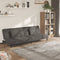 vidaXL - Slaapbank - 2-zits - met - 2 - kussens - fluweel - donkergrijs