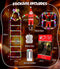 Outdoor kerstverlichting LED ladder kerstman 200 cm - batterij - 150 lampjes - multicolor