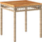 Tuintafel 38x38x42 cm poly rattan en acaciahout gemengd beige