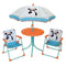 FUN HOUSE 713095 INDIAN PANDA Tuinmeubilair met een tafel, 2 klapstoelen en een parasol voor kind...