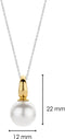 TI SENTO Dames Hanger - 925 zilver - Wit parel - 6805PW