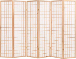 vidaXL - Kamerscherm - inklapbaar - Japanse - stijl - 240x170 - cm - naturel