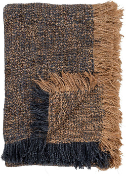 Ely Plaid - Blauw/Geel | 130x170 cm | Poly-Katoen.